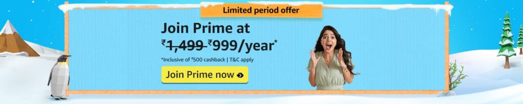 How to Get Amazon Prime at Rs 999 per year?
